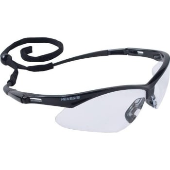 Kleenguard Black Nemesis Safety Glasses With Clear Anti-Fog Lens