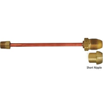 Image for Mec Pol X 1/2 In. Mnpt Economy Nipple 3/8 In. Tube Size 12 In. Long 7/8 Hex Copper Hogtail from HD Supply