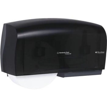 Scott Coreless Twin Toilet Paper Dispenser 20 X 6 X 11 Hi Capacity (Smokey Black)