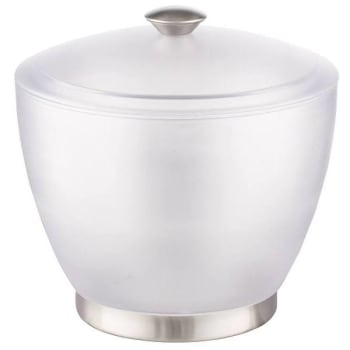 Image for Erwyn 3 Quart Frosted Ice Bucket With Stainless Steel Base And Knob Case Of 12 from HD Supply