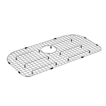 Image for Moen Stainless D Shape Rear Drain Bottom Grid Accessory 29" X 16" from HD Supply