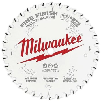 Image for Milwaukee 5-3/8 in. x 36-Tooth Carbide Fine Finish Circular Saw Blade from HD Supply