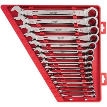 Image for Milwaukee SAE Ratcheting Combination Wrench Set from HD Supply