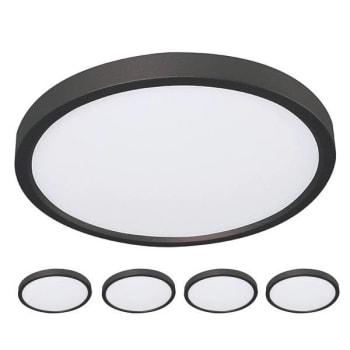 Image for Seasons® Edge 8 In. Round LED Flush Mount Black, 27/30/35/40/50k Pkg Of 4 from HD Supply