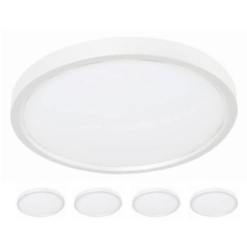 Image for Seasons® Edge 8" Round LED Flush-Mount Ceiling Light Fixture, White, 27/30/35/40/50k, Pkg Of 4 from HD Supply