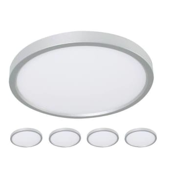 Image for Seasons® Edge 6" Round LED Flush-Mount Ceiling Light Fixture, Satin Nickel, 27/30/35/40/50k, Pkg Of 4 from HD Supply