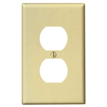 Image for Leviton 1-Gang Duplex Midi Nylon Wall Plate (Ivory) from HD Supply