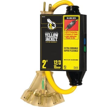 Image for Yellow Jacket 2 Ft. Heavy-Duty Cord W/ Multi-Outlet Power Light Block And Gfci from HD Supply