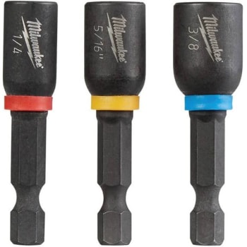Image for Milwaukee SHOCKWAVE 3-Piece 1/4 in. - 3/8 in. Alloy Steel Nut Driver Set from HD Supply