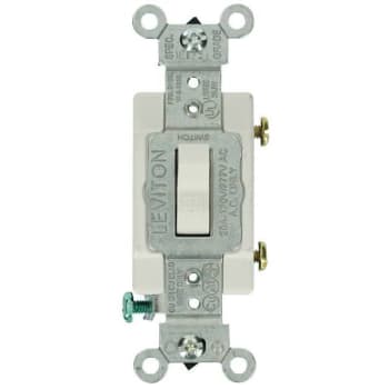 Image for Leviton 20a Commercial-Grade Single-Pole Toggle Switch (White) from HD Supply