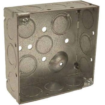 Image for Raco 4 In. Square Box Welded 1-1/2 In. D With 10 1/2 In. Ko' And 6 Tko' Raised Ground from HD Supply