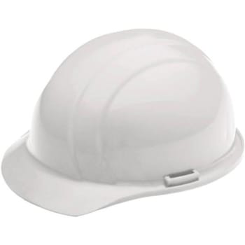 Erb 4 Point Nylon Suspension Slide-Lock Cap Hard Hat (White)