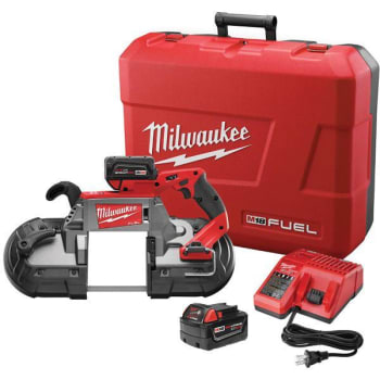 Image for Milwaukee M18 Fuel 18v Deep Cut Brushless Band Saw W/ Two 5.0ah Batteries Charger, And Case from HD Supply