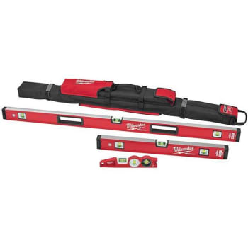 Milwaukee 10 in., 24 in., and 48 in. Redstick Box And Torpedo Level Set