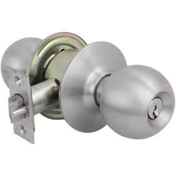 Image for Us Lock 2010 Series Grade 2 Classroom Ball Knob W/ Keyway (Brushed Stainless) from HD Supply