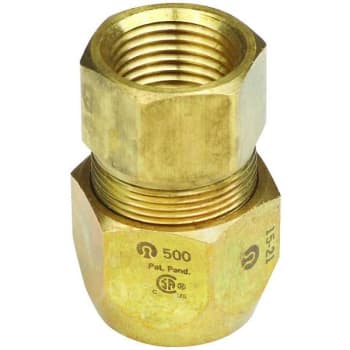Image for Omega Flex 1/2 In. Brass Tracpipe Counterstrike Autosnap Female Straight Fitting from HD Supply