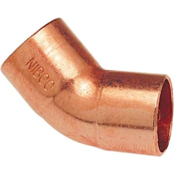 Image for Nibco 1/2 In. Copper Pressure Cup X Cup 45 Degree Elbow Fitting from HD Supply