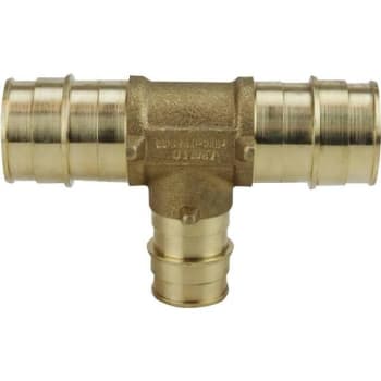 Image for Apollo PEX-A Expansion Barb Reducing Tee, \1" X 1" X 3/4", Brass from HD Supply