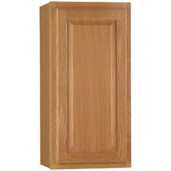 Image for Hampton Bay Assembled 15 In. X 30 In. X 12in. Medium Oak Wall Kitchen Cabinet from HD Supply