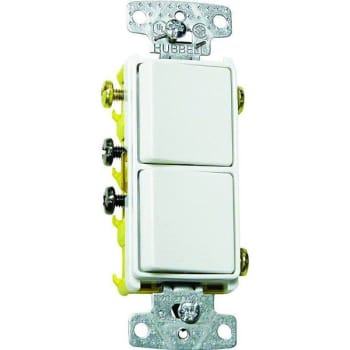 Image for Hubbell Wiring 15a 3-Way Rocker Switch (White) from HD Supply