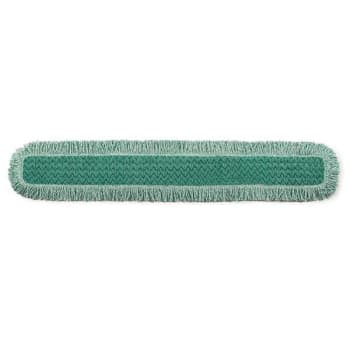 Rubbermaid Commercial Hygen 48 In. Green Microfiber Dust Mop Head W/ Fringe