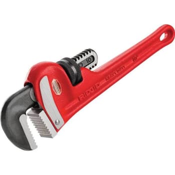 Image for Ridgid 10 In. Heavy-Duty Straight Pipe Wrench W/ Self-Cleaning Threads And Hook Jaws from HD Supply