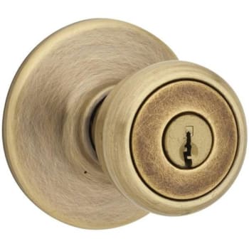 Image for Kwikset Exterior Door Knob W/ Microban (Antique Brass) from HD Supply