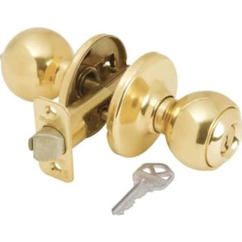 Image for Us Lock 2010 Series Grade 2 Storeroom Ball Knob (Bright Brass) from HD Supply