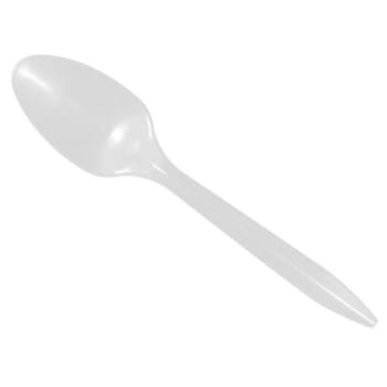 Max Packaging White Medium Weight Bulk Spoons (1000-Case)
