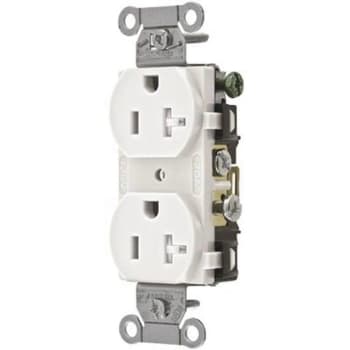 Image for Hubbell Wiring 20 A Hubbell Commercial Grade Tamper-Resistant Duplex Receptacle (White) from HD Supply