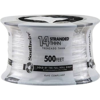 Southwire 500' 14-Gauge White Stranded Cu Thhn Wire