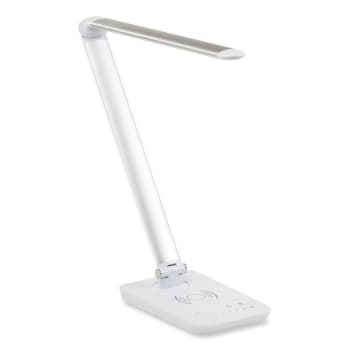 Image for Safco Vamp™ Led Wireless Charging Lamp, Multi-Pivot Neck, 16.75" High, Silver from HD Supply