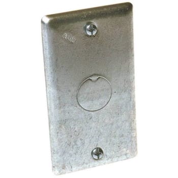 Image for Raco Steel 1-Gang Blank Handy Box CVR 4 H x 2 W, 1/2 KO Center (Metallic) from HD Supply