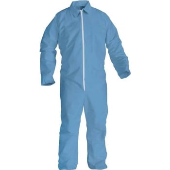 Image for Kleenguard Size L A65 Flame Resistant Coveralls With Front Zipper (Blue) from HD Supply