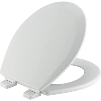 Image for Bemis White Adjustable Round Closed Front Enameled Wood Toilet Seat from HD Supply