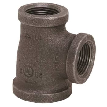 ProPlus 1-1/4 In. X 3/4 In. Black Malleable Tee