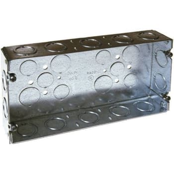 Image for Raco 3-Gang Welded Box With Fourteen 1/2 And 3/4 In. Ko', Eight 1/2 And 3/4 Ko', 1-5/8 D from HD Supply
