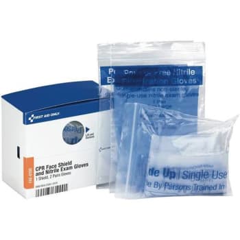 Image for First Aid Only 1 CPR Face Shield And 4 Nitrile Exam Gloves Refill from HD Supply