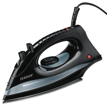 Image for Jerdon Midsize Dual Auto-Off Hotel Iron (Black) from HD Supply
