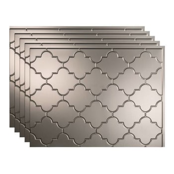 Image for Fasade 18x24 Monaco Backsplash Panel, Brushed Nickel, Package Of 5 from HD Supply