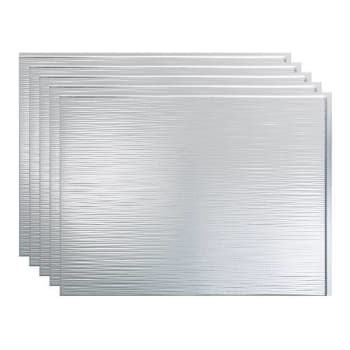 Image for Fasade 18x24 Ripple Backsplash Panel, Brushed Aluminum, Package Of 5 from HD Supply