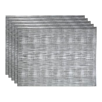 Image for Fasade 18x24 Ripple Backsplash Panel, Crosshatch Silver, Package Of 5 from HD Supply