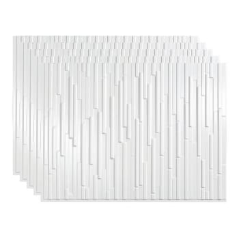 Image for Fasade 18x24 Skyline Backsplash Panel, Gloss White, Package Of 5 from HD Supply