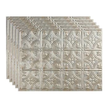 Image for Fasade 18x24 Traditional #1 Backsplash Panel, Vintage Metal, Package Of 5 from HD Supply