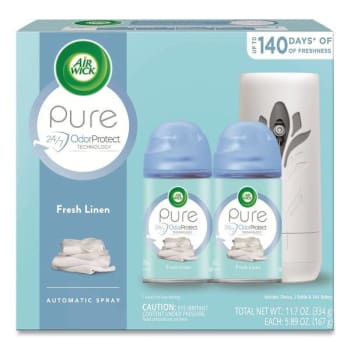 Image for Air Wick Ultra Automatic Pure Starter Kit White/gray Fresh Linen Case Of 4 from HD Supply