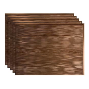 Image for Fasade 18x24 Ripple Backsplash Panel, Oil Rubbed Bronze, Package Of 5 from HD Supply