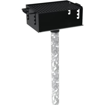 Image for 280 Sq. ADA Rotating Commercial Pedestal Grill W/ Ground-Mount Post (Black) from HD Supply