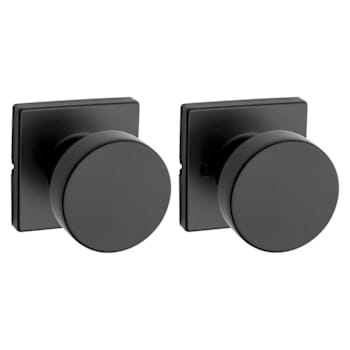 Kwikset Pismo Matte Black Hall/Closet Passage Square Door Knob