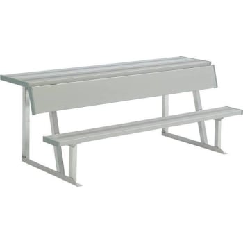Image for 6 Ft. All-Aluminum Portable Player's Bench W/ Back And Shelf from HD Supply