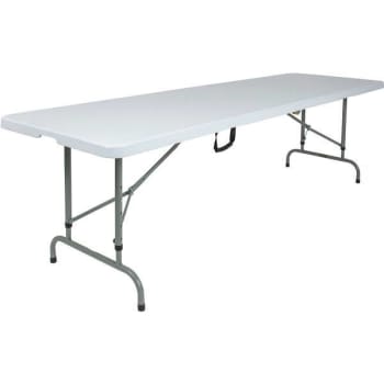 Image for # RB3096FHADJ 96 in. Plastic Tabletop Metal Frame Folding Table (Granite White) from HD Supply